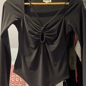 Black Bodysuit Going Out Top